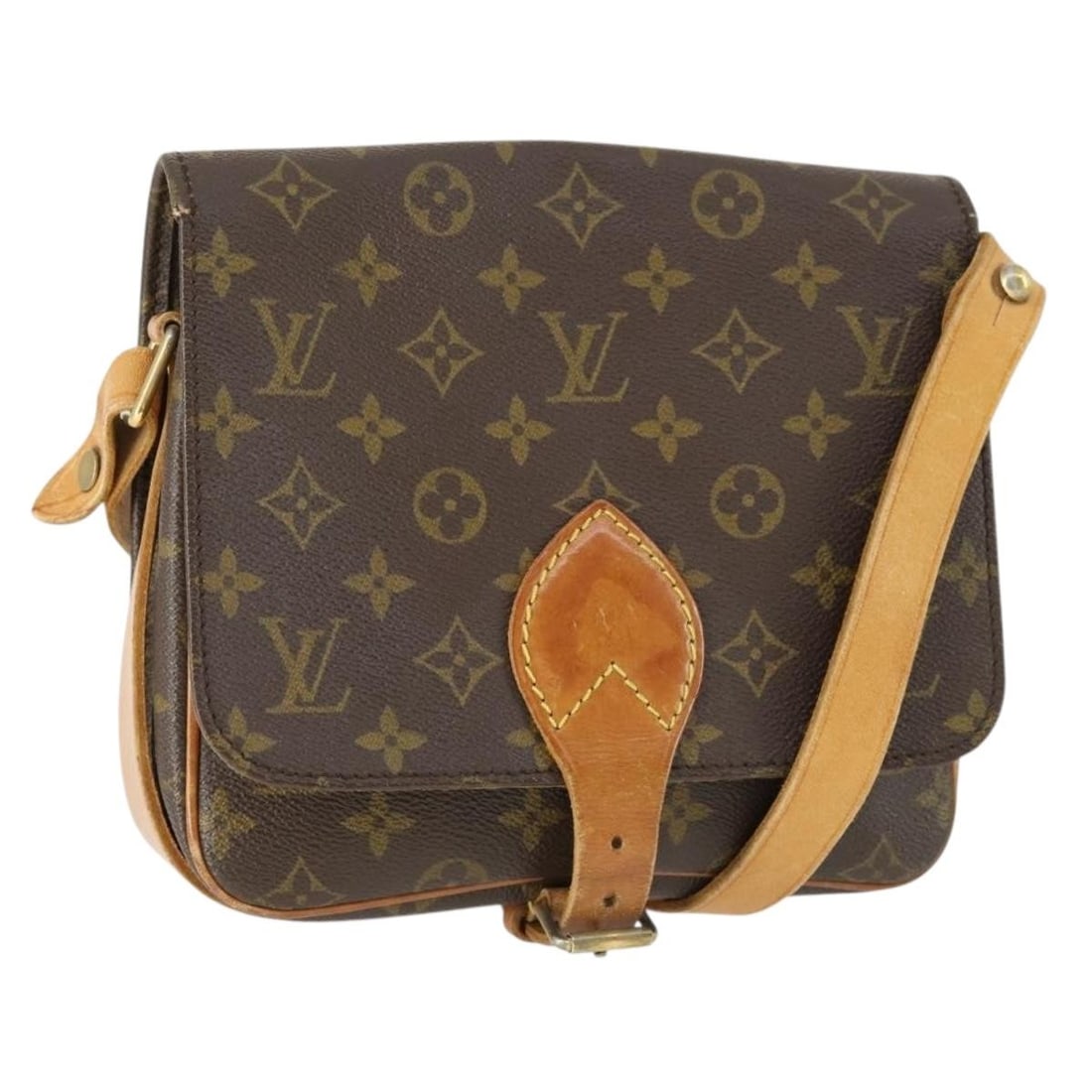 Louis Vuitton Cartouchiere MM Monogram Canvas Shoulder Bag M51253 France: Louis Vuitton Cartouchiere MM Monogram Canvas Shoulder Bag M51253 France This Louis Vuitton Cartouchiere MM shoulder bag features the iconic Monogram canvas exterior and is designed for women. The bag