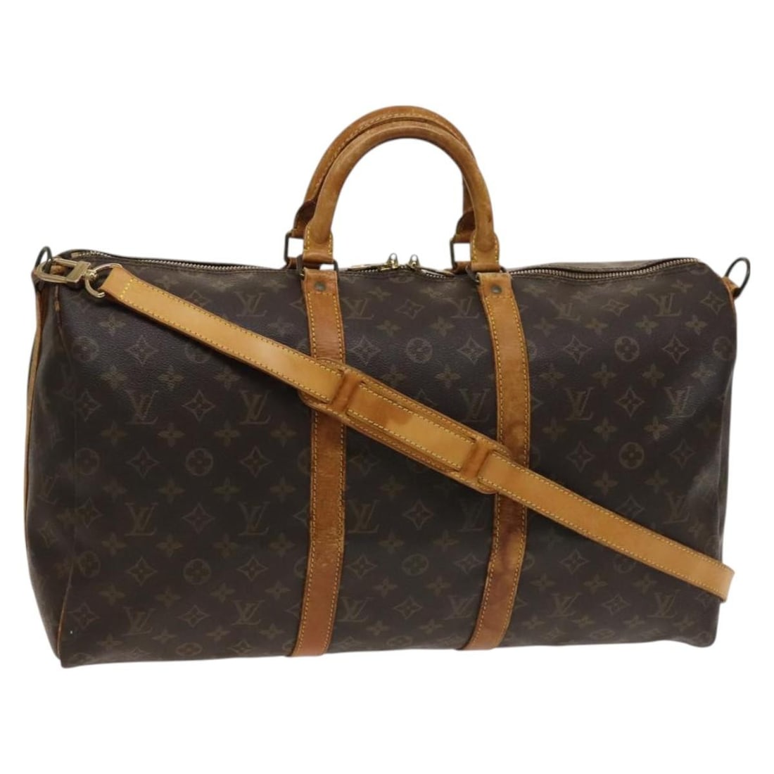 LOUIS VUITTON Monogram Keepall Bandouliere 50 Boston Bag M41416 Authenticated: LOUIS VUITTON Monogram Keepall Bandouliere 50 Boston Bag M41416 Authenticated This authentic LOUIS VUITTON Monogram Keepall Bandouliere 50 Boston Bag (M41416) combines luxury and functionality, crafte