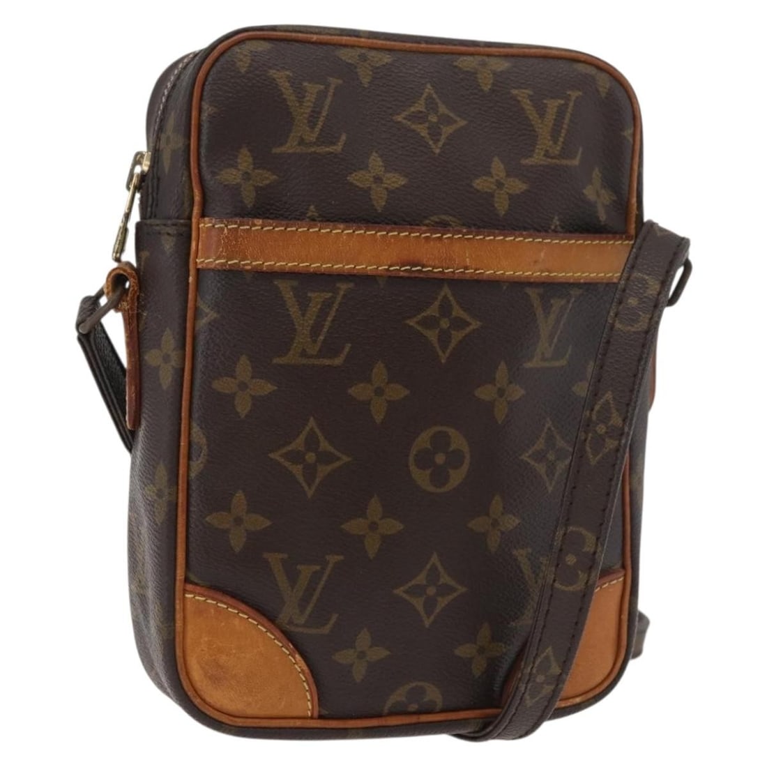 Louis Vuitton M45266 Danube Monogram Canvas Shoulder Bag: Louis Vuitton M45266 Danube Monogram Canvas Shoulder Bag Louis Vuitton Danube shoulder bag in Monogram Canvas, made in France. This women's bag features the classic Monogram color and comes with a sho