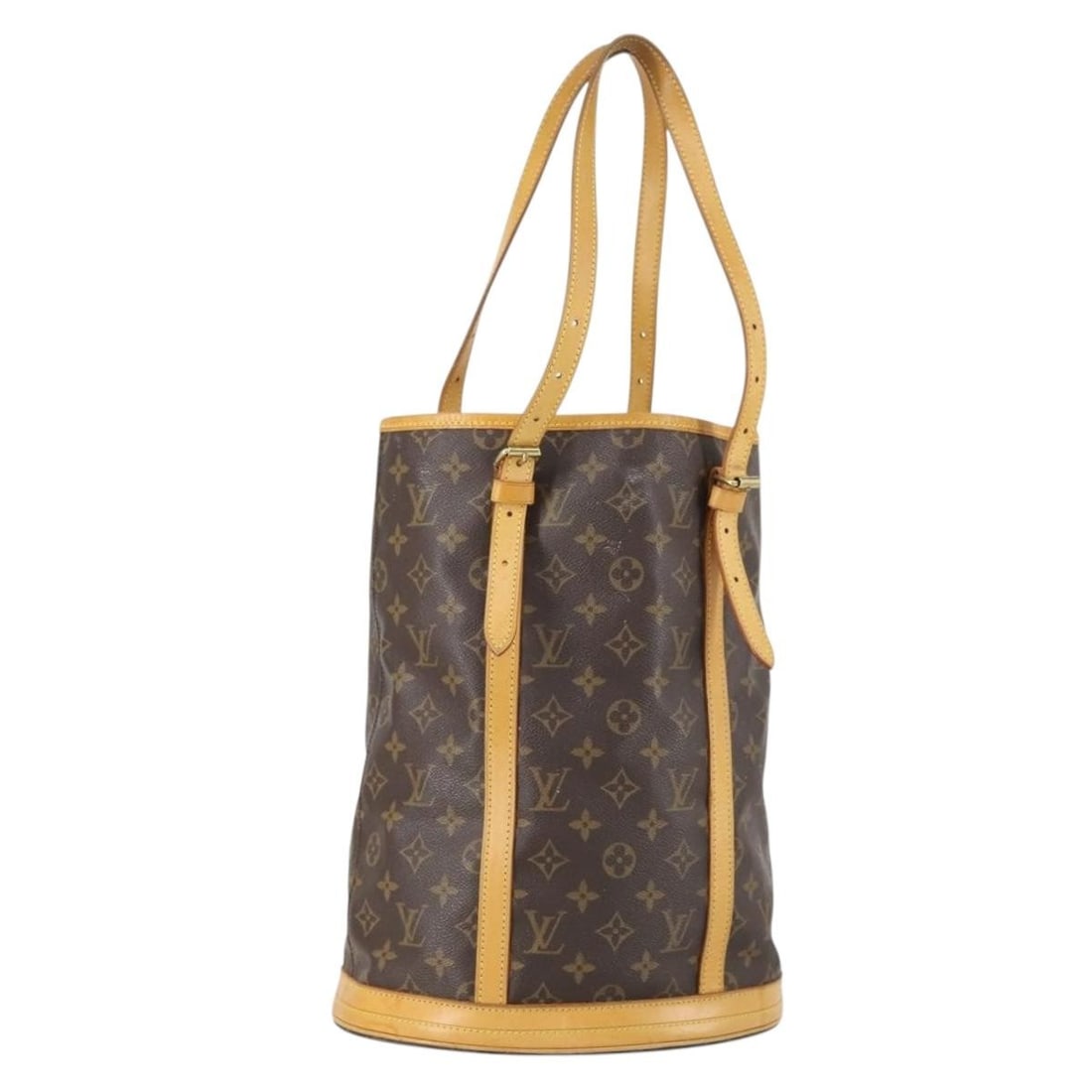 Louis Vuitton Monogram Canvas Bucket GM Shoulder Bag M42236: Louis Vuitton Monogram Canvas Bucket GM Shoulder Bag M42236 This Louis Vuitton Monogram Bucket GM Shoulder Bag, model M42236, is crafted from the brand's signature monogram canvas and features an adju