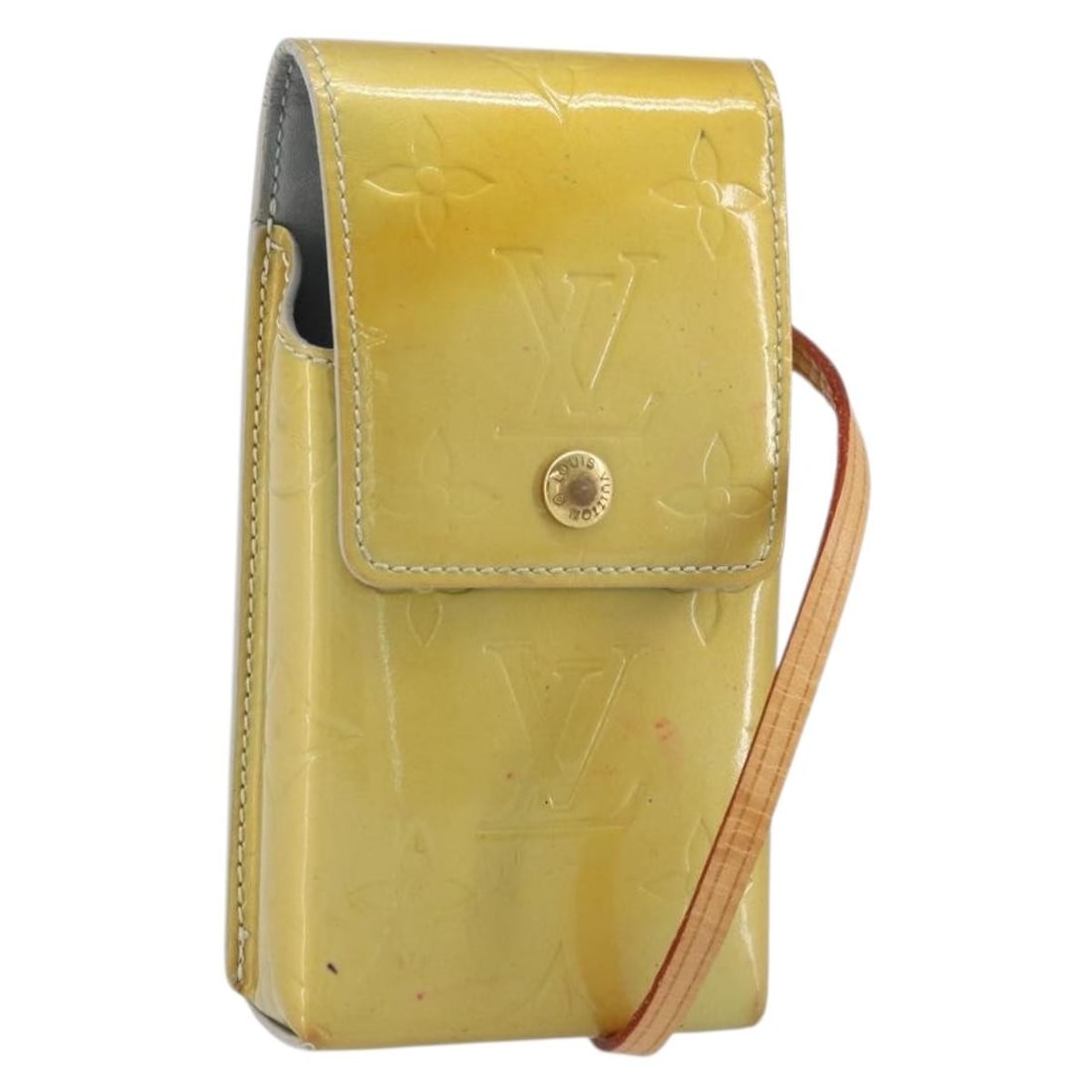Louis Vuitton Gris Monogram Vernis Patent Leather Cigarette Case With Strap (1 of 18)