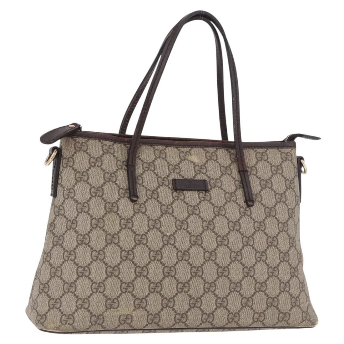 Gucci 353440 GG Canvas Handbag Beige Gold Italy: Gucci 353440 GG Canvas Handbag Beige Gold Italy A Gucci GG Supreme handbag in beige and gold, made from GG canvas and crafted in Italy. It features a structured hand bag style with a 12 cm handle drop