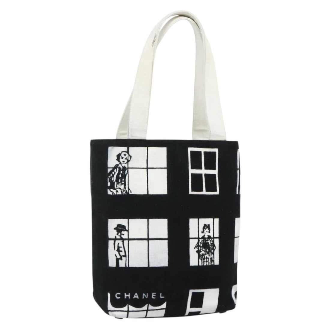 CHANEL black gold canvas tote bag Windows Line CC auth: CHANEL black gold canvas tote bag Windows Line CC auth This CHANEL Windows Line tote bag is crafted from black and gold canvas, featuring the iconic CC logo. Designed as a women's tote, it is made in 