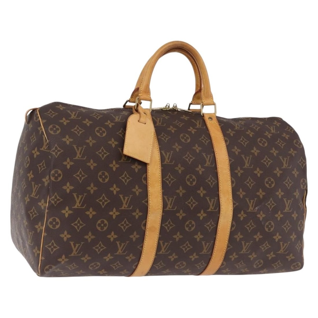 Louis Vuitton M41426 Keepall 50 Monogram Canvas Boston Bag: Louis Vuitton M41426 Keepall 50 Monogram Canvas Boston Bag Louis Vuitton Keepall 50 Boston Bag in Monogram Canvas, made in France. This women's travel bag features the classic Monogram exterior and co