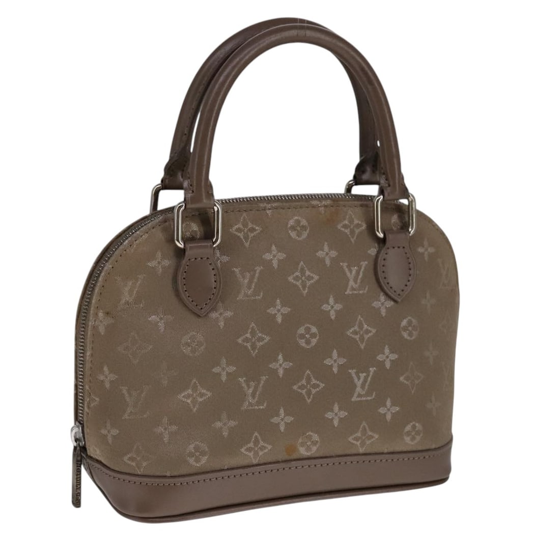 Louis Vuitton Little Alma Gray Satin Monogram Handbag M92147: Louis Vuitton Little Alma Gray Satin Monogram Handbag M92147 This Louis Vuitton Little Alma hand bag features the iconic Monogram Satin design in gray and is crafted for women. The exterior is made of