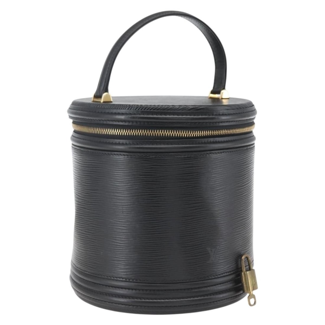 Louis Vuitton Cannes M48032 Black Epi Leather Handbag with Padlock Key (1 of 18)