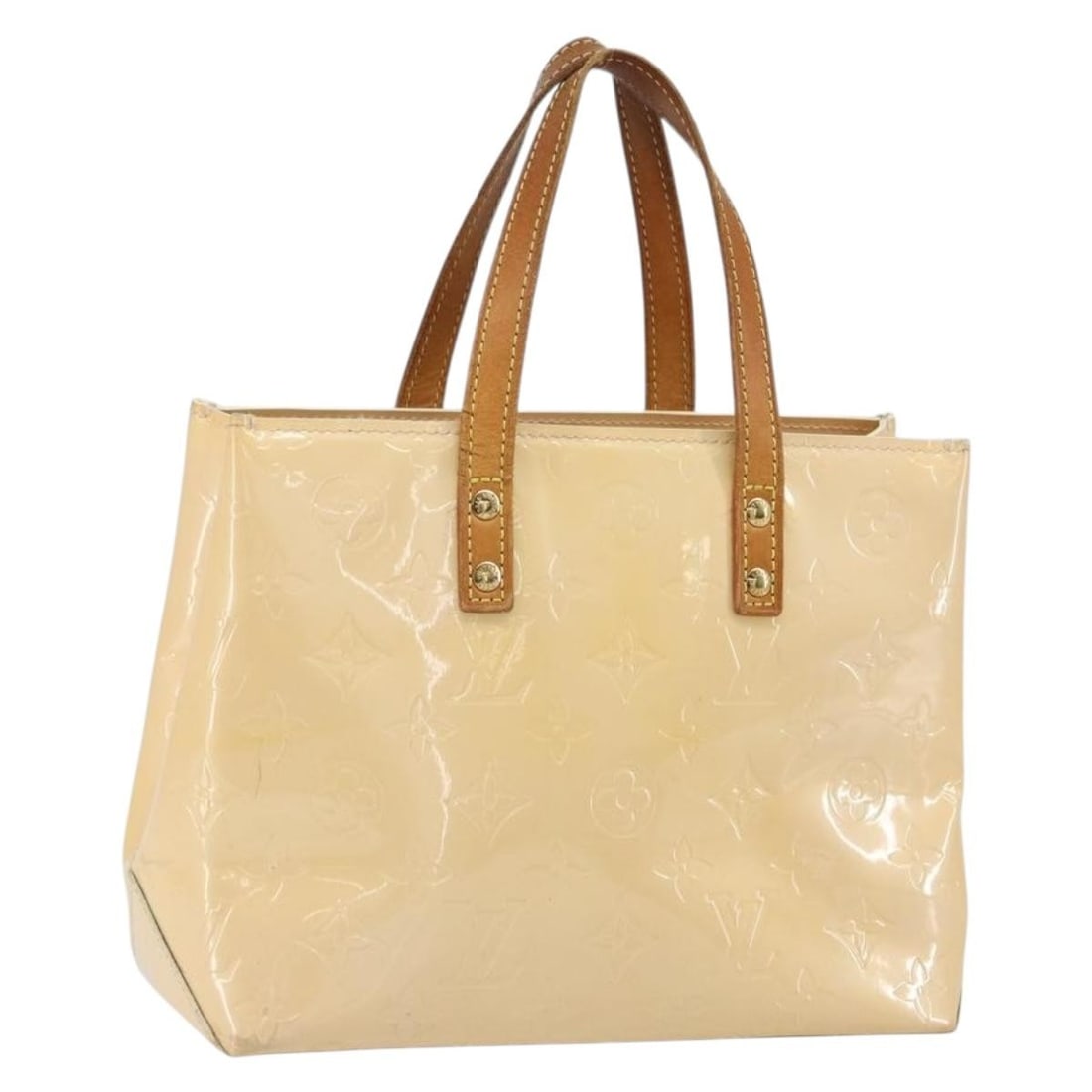 Louis Vuitton Reade PM Hand Bag Monogram Vernis Patent Leather Pink M91306: Louis Vuitton Reade PM Hand Bag Monogram Vernis Patent Leather Pink M91306 Louis Vuitton Monogram Vernis Reade PM handbag in Marshmallow Pink patent leather. Made in France, this bag features the Mono