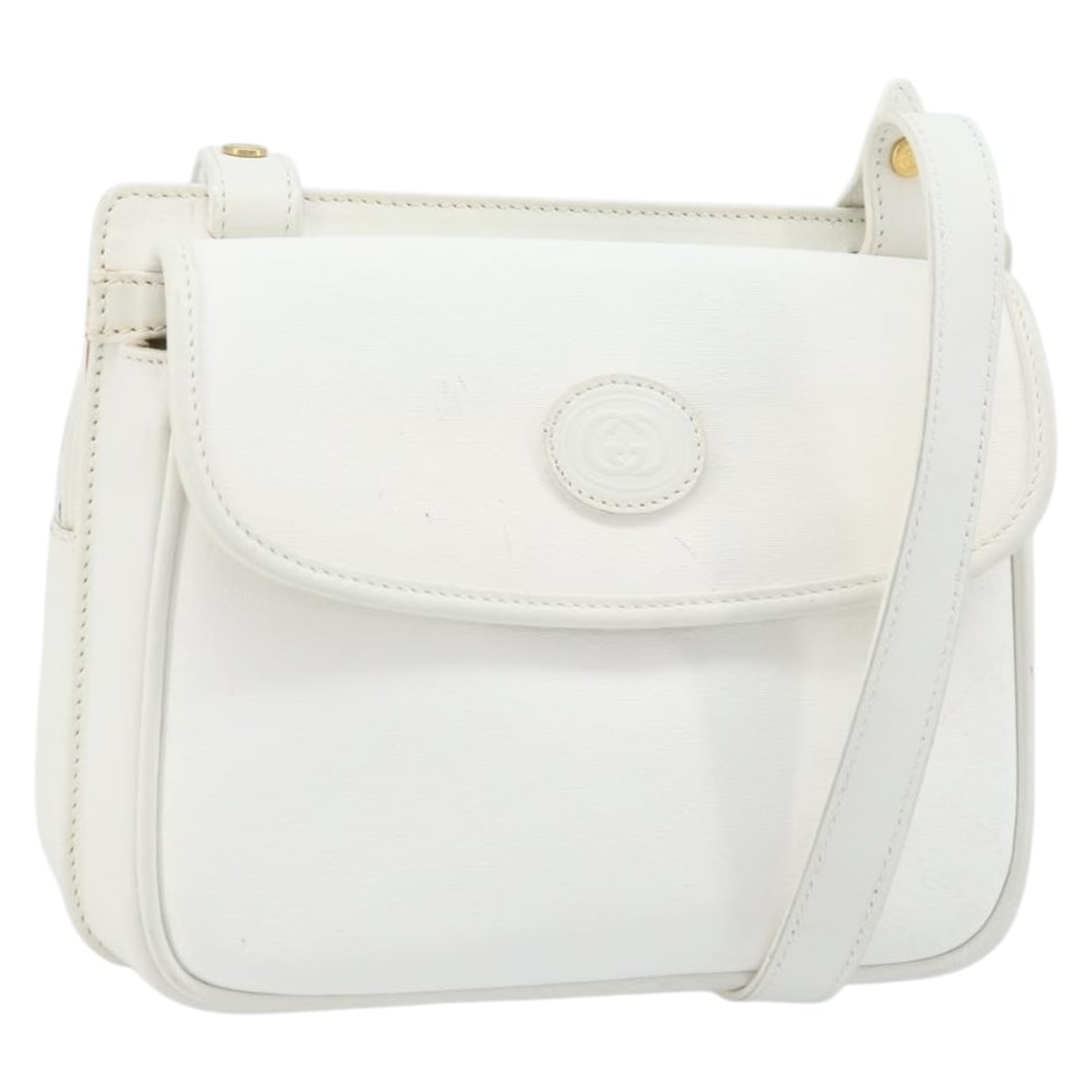 Gucci Micro GG Supreme White and Gold PVC Leather Shoulder Bag 007 115 0114: Gucci Micro GG Supreme White and Gold PVC Leather Shoulder Bag 007 115 0114 This GUCCI Micro GG Supreme shoulder bag features a white and gold PVC leather exterior with Micro Small GG canvas accents. 
