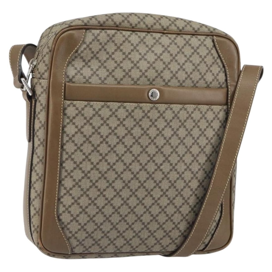 Gucci 268159 Diamante PVC Leather Shoulder Bag Beige Silver: Gucci 268159 Diamante PVC Leather Shoulder Bag Beige Silver Gucci Diamante shoulder bag in beige and silver PVC leather, made in Italy. This women's bag features a shoulder strap with an approximate d