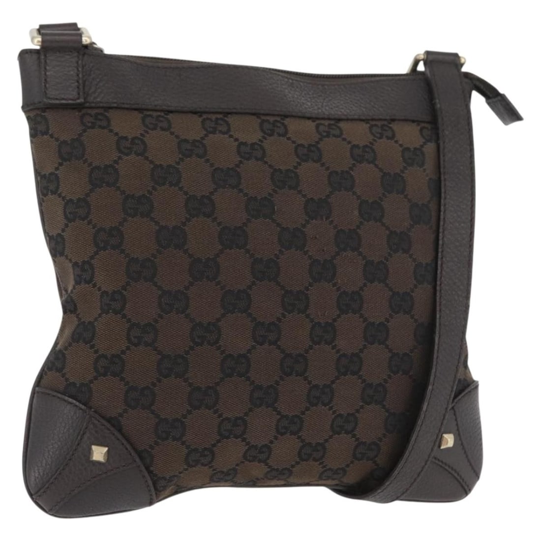 Gucci 272396 GG Canvas Shoulder Bag Brown Gold Womens: Gucci 272396 GG Canvas Shoulder Bag Brown Gold Womens This Gucci shoulder bag is made from GG Canvas in a brown and gold colorway. It measures approximately 24 cm x 24 cm x 1 cm, with a shoulder drop 
