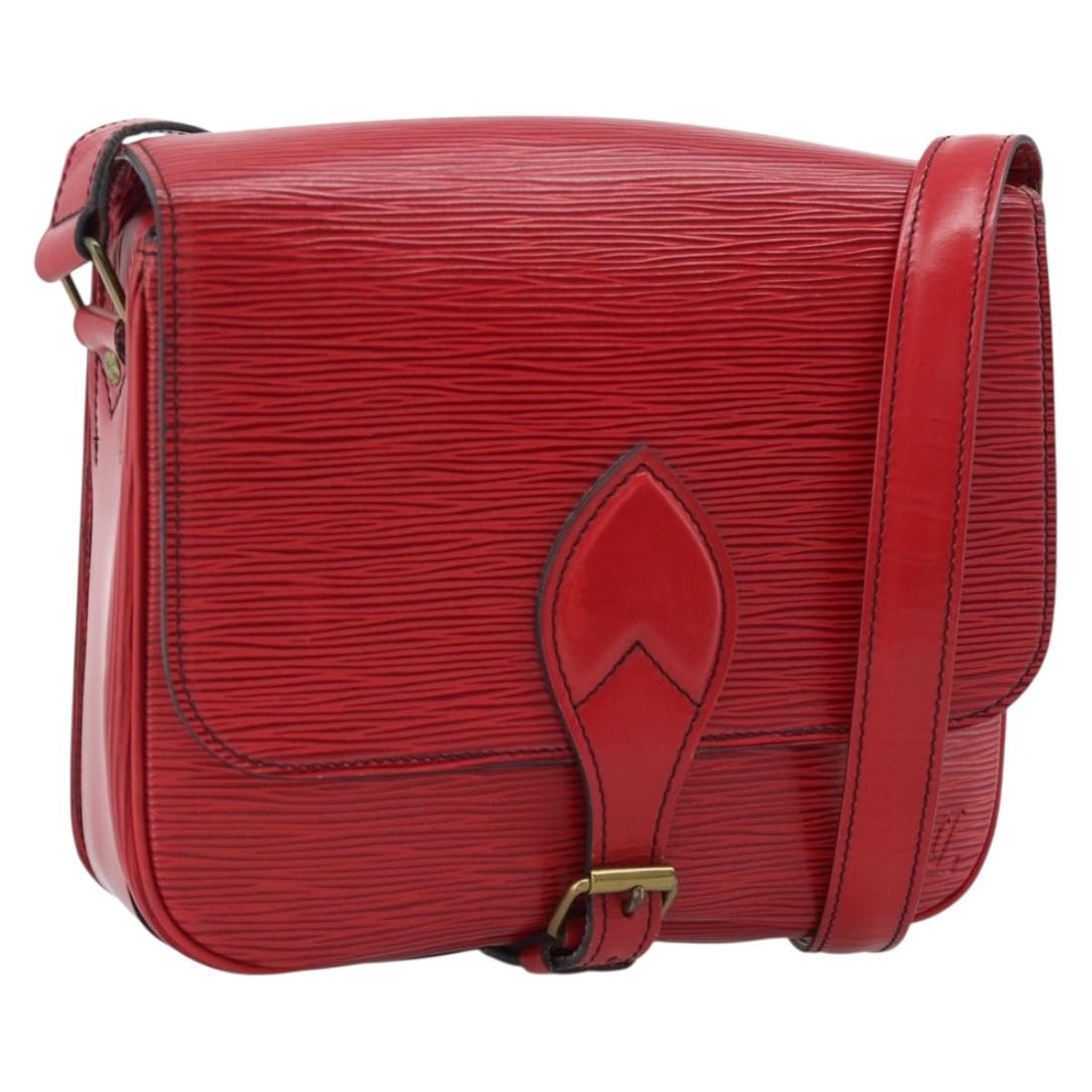 Louis Vuitton Cartouchiere MM Red Epi Leather Shoulder Bag M52247: Louis Vuitton Cartouchiere MM Red Epi Leather Shoulder Bag M52247 Louis Vuitton Epi Cartouchiere MM shoulder bag in red Epi leather. Made in France, this bag features a shoulder strap and measures app