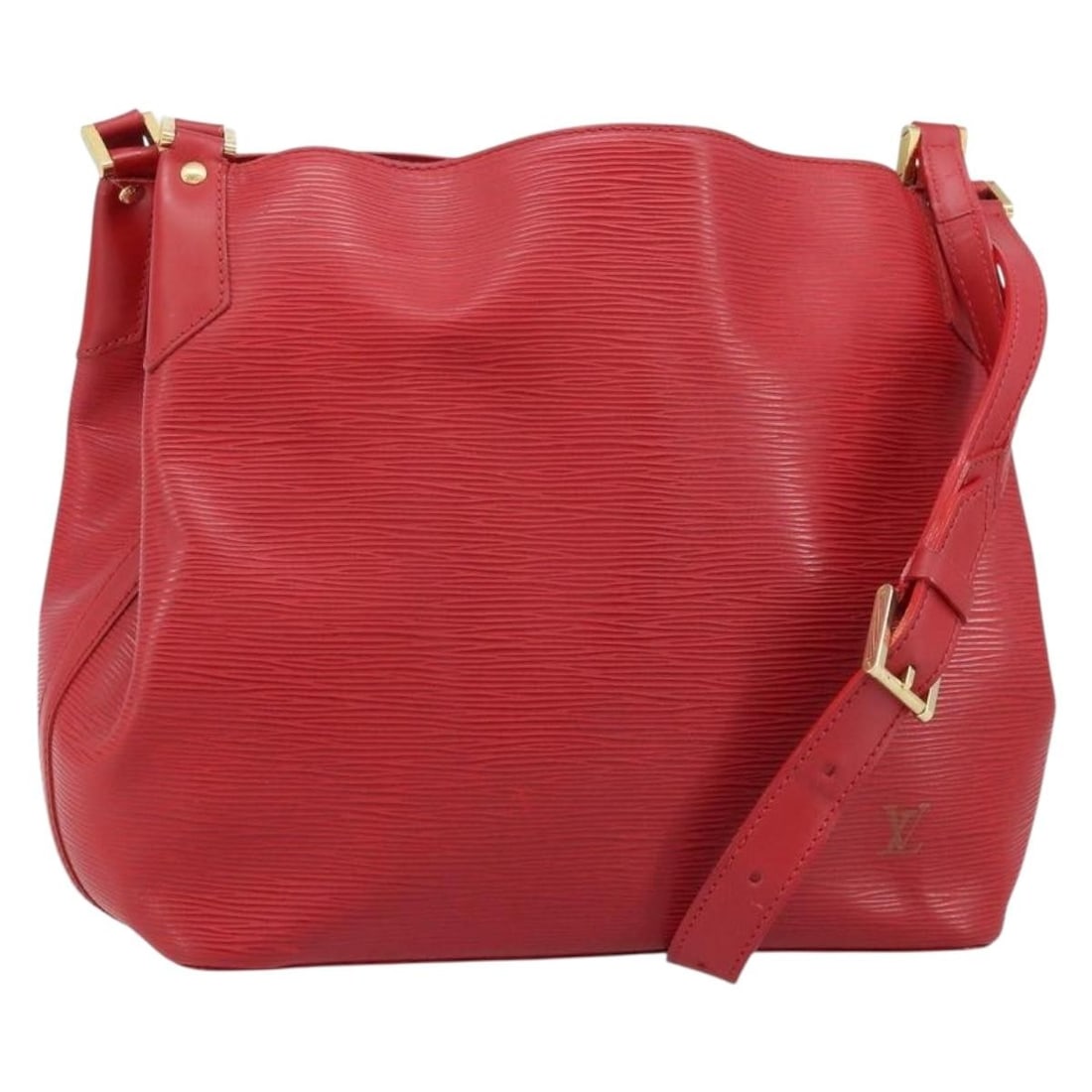 Louis Vuitton Epi Leather Mandala MM Red Shoulder Bag: Louis Vuitton Epi Leather Mandala MM Red Shoulder Bag This Louis Vuitton Epi Mandala MM Shoulder Bag features a striking red Epi leather exterior and is designed for women. The bag offers a structured