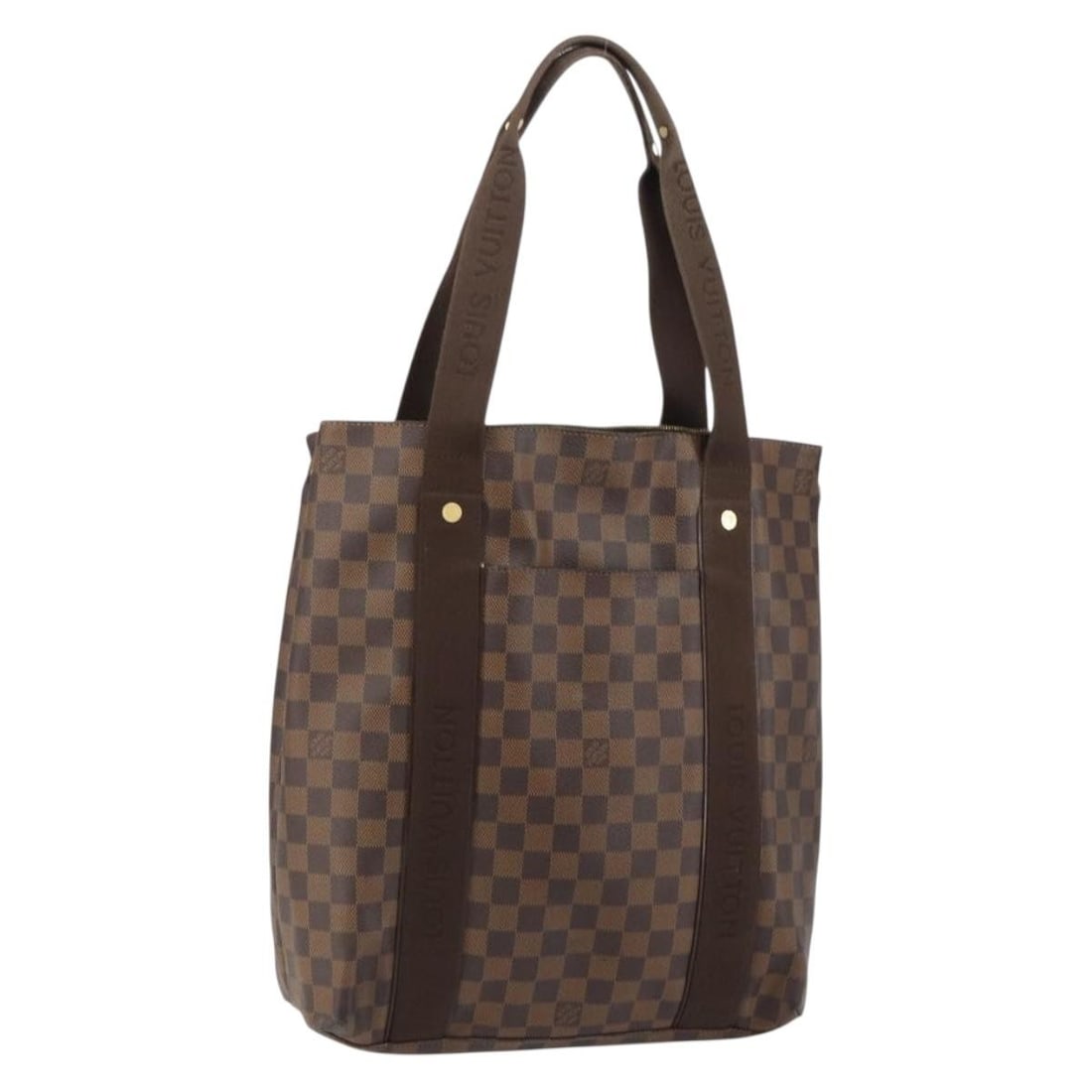 Louis Vuitton N52006 Cabas Bobur Damier Ebene Canvas Tote: Louis Vuitton N52006 Cabas Bobur Damier Ebene Canvas Tote Louis Vuitton Damier Ebene Cabas Bobur tote bag in Damier Ebene canvas, made in Spain. This pre-owned bag features a structured tote silhouett