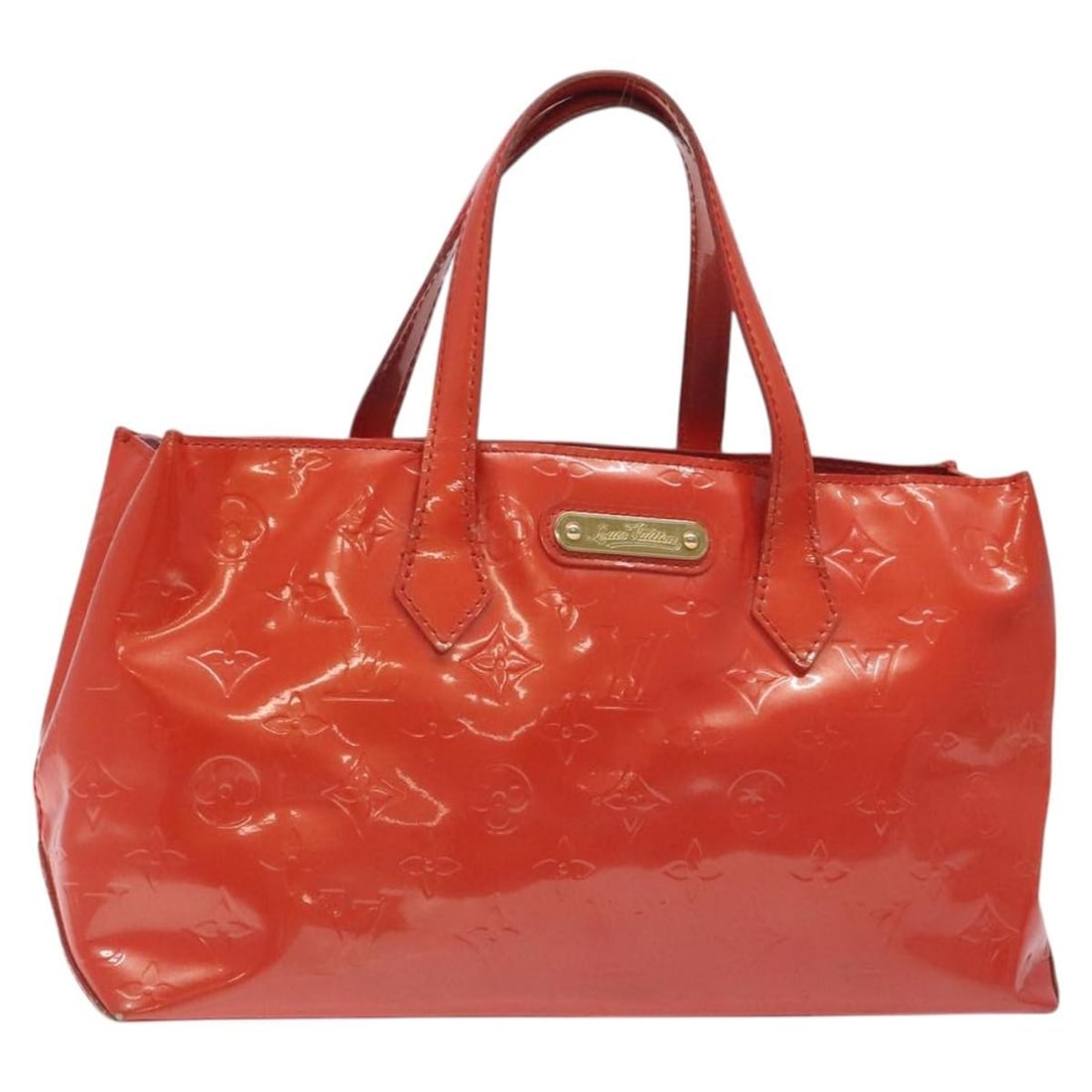 Louis Vuitton M93644 Wilshire PM Vernis Patent Leather Handbag Orange Sunset: Louis Vuitton M93644 Wilshire PM Vernis Patent Leather Handbag Orange Sunset Louis Vuitton Vernis Wilshire PM handbag in Orenge Sunset patent leather. Made in France, this style is identified by produ