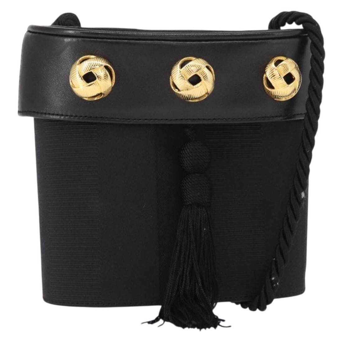 Salvatore Ferragamo Black Gold Nylon Shoulder Bag Auth Q212667: Salvatore Ferragamo Black Gold Nylon Shoulder Bag Auth Q212667 This authentic Salvatore Ferragamo shoulder bag is crafted from durable nylon in a striking black and gold color scheme. Designed for pra