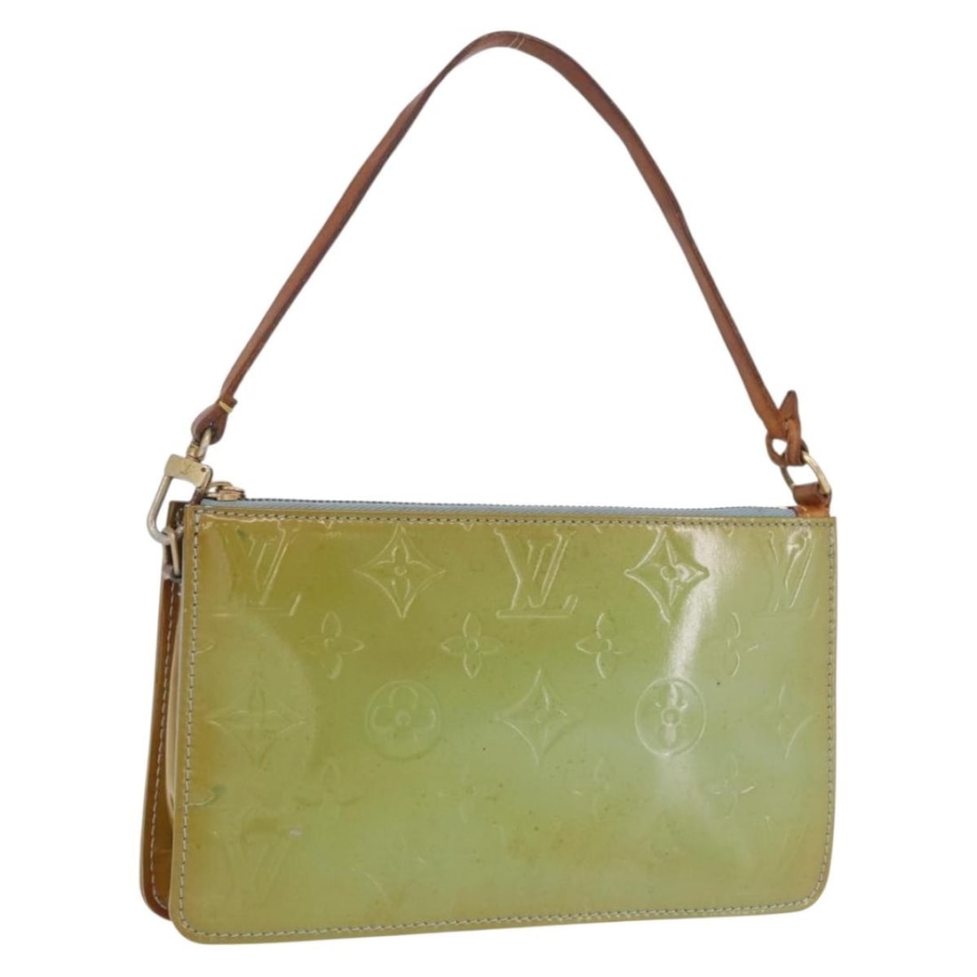 Louis Vuitton Lexington Vernis accessory pouch baby blue M91011: Louis Vuitton Lexington Vernis accessory pouch baby blue M91011 Louis Vuitton Monogram Vernis Lexington Pouch in baby blue patent leather, presented as an accessory pouch. It is made in France and ide