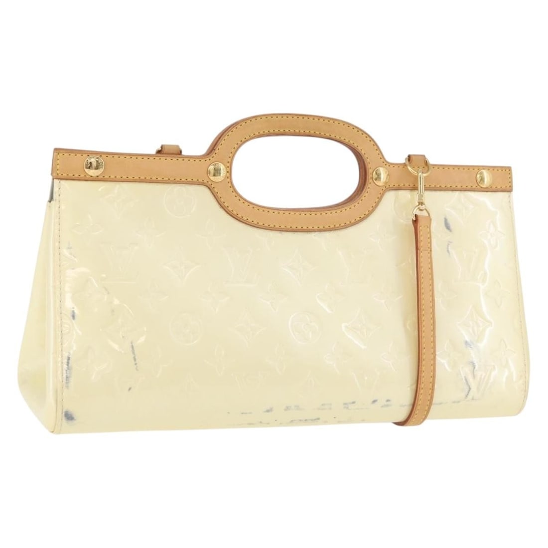 Louis Vuitton Roxbury Drive 2Way Hand Bag Perle Vernis M91374: Louis Vuitton Roxbury Drive 2Way Hand Bag Perle Vernis M91374 Louis Vuitton Roxbury Drive 2-way handbag in Perle Monogram Vernis patent leather. This women's bag includes a shoulder strap and is made 