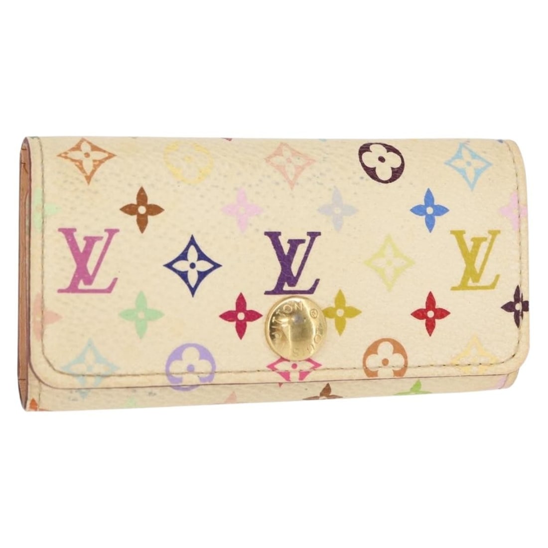 LOUIS VUITTON Multicolor Monogram Key Case M93731 White Auth: LOUIS VUITTON Multicolor Monogram Key Case M93731 White Auth This LOUIS VUITTON Monogram Multicolor Multicles 4 Key Case showcases a stylish and functional design, crafted from durable Monogram Multic