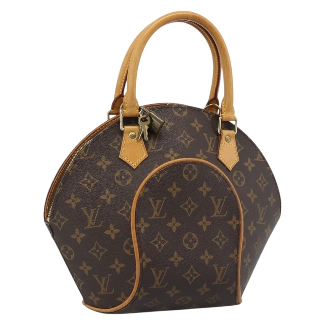 Louis Vuitton M51127 Ellipse PM Monogram Canvas Handbag: Louis Vuitton M51127 Ellipse PM Monogram Canvas Handbag This Louis Vuitton Ellipse PM hand bag features the Monogram canvas in the classic Monogram colorway. It includes a padlock and two keys, and wa