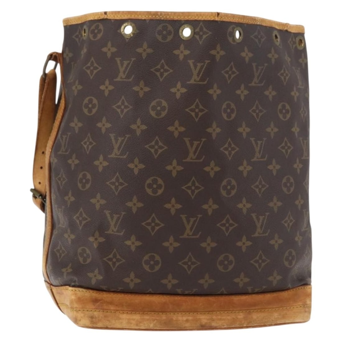Louis Vuitton M42224 Noe Monogram Canvas Shoulder Bag: Louis Vuitton M42224 Noe Monogram Canvas Shoulder Bag Louis Vuitton Noe shoulder bag in Monogram canvas, model M42224, made in France. This women's bag is a heavily used piece with notable wear throug