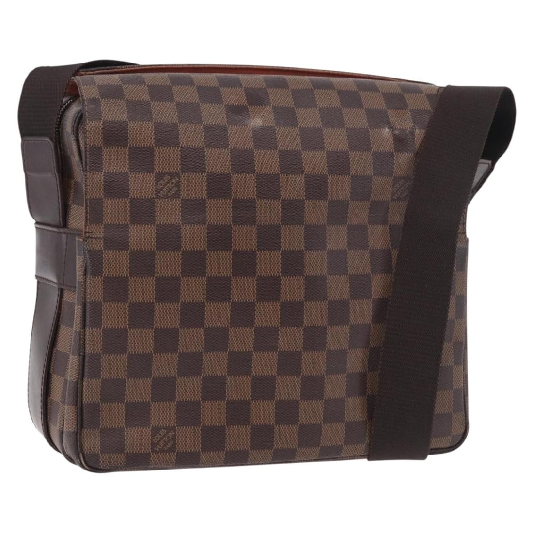 Louis Vuitton N45255 Naviglio Shoulder Bag Damier Ebene Canvas: Louis Vuitton N45255 Naviglio Shoulder Bag Damier Ebene Canvas Louis Vuitton Damier Ebene Naviglio shoulder bag in Damier Ebene canvas, made in France. The bag features a shoulder strap with an approx