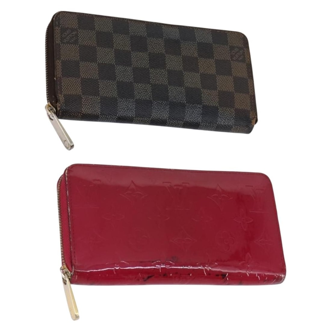 LOUIS VUITTON Damier Ebene Vernis Zippy Wallet Set Pink Auth BA6918: LOUIS VUITTON Damier Ebene Vernis Zippy Wallet Set Pink Auth BA6918 This LOUIS VUITTON Damier Ebene Vernis Zippy Wallet features a stylish long wallet design, crafted from high-quality Damier Ebene Ca