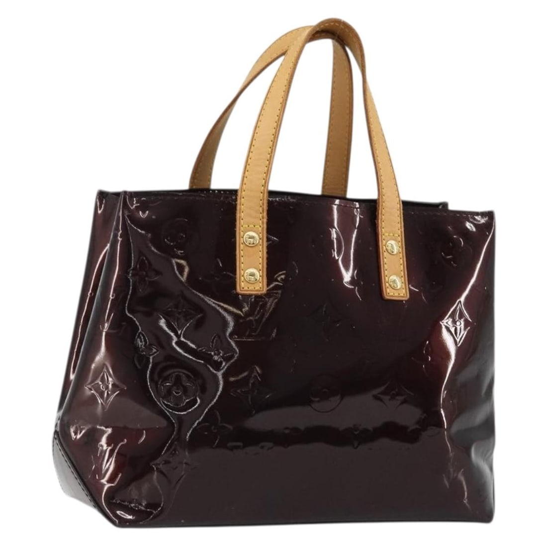Louis Vuitton Reade PM M91993 Vernis Patent Leather Handbag Amarante: Louis Vuitton Reade PM M91993 Vernis Patent Leather Handbag Amarante Louis Vuitton Monogram Vernis Reade PM handbag in Amarante patent leather, made in France. This women's handbag is identified by pr