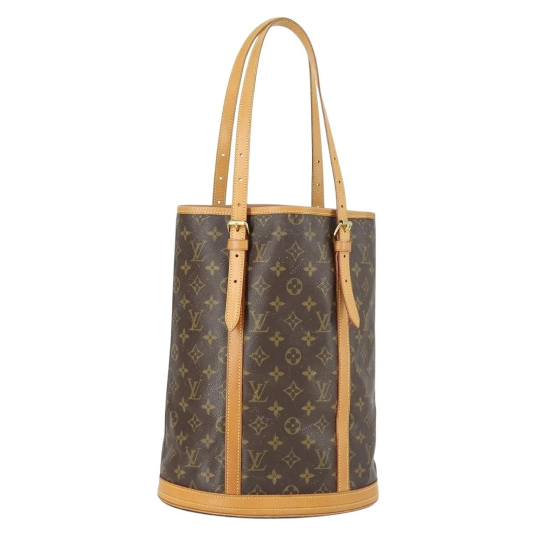 Louis Vuitton Bucket GM Monogram Canvas Shoulder Bag M42236 France: Louis Vuitton Bucket GM Monogram Canvas Shoulder Bag M42236 France This Louis Vuitton Monogram Bucket GM Shoulder Bag is crafted from signature monogram canvas and features an adjustable shoulder stra