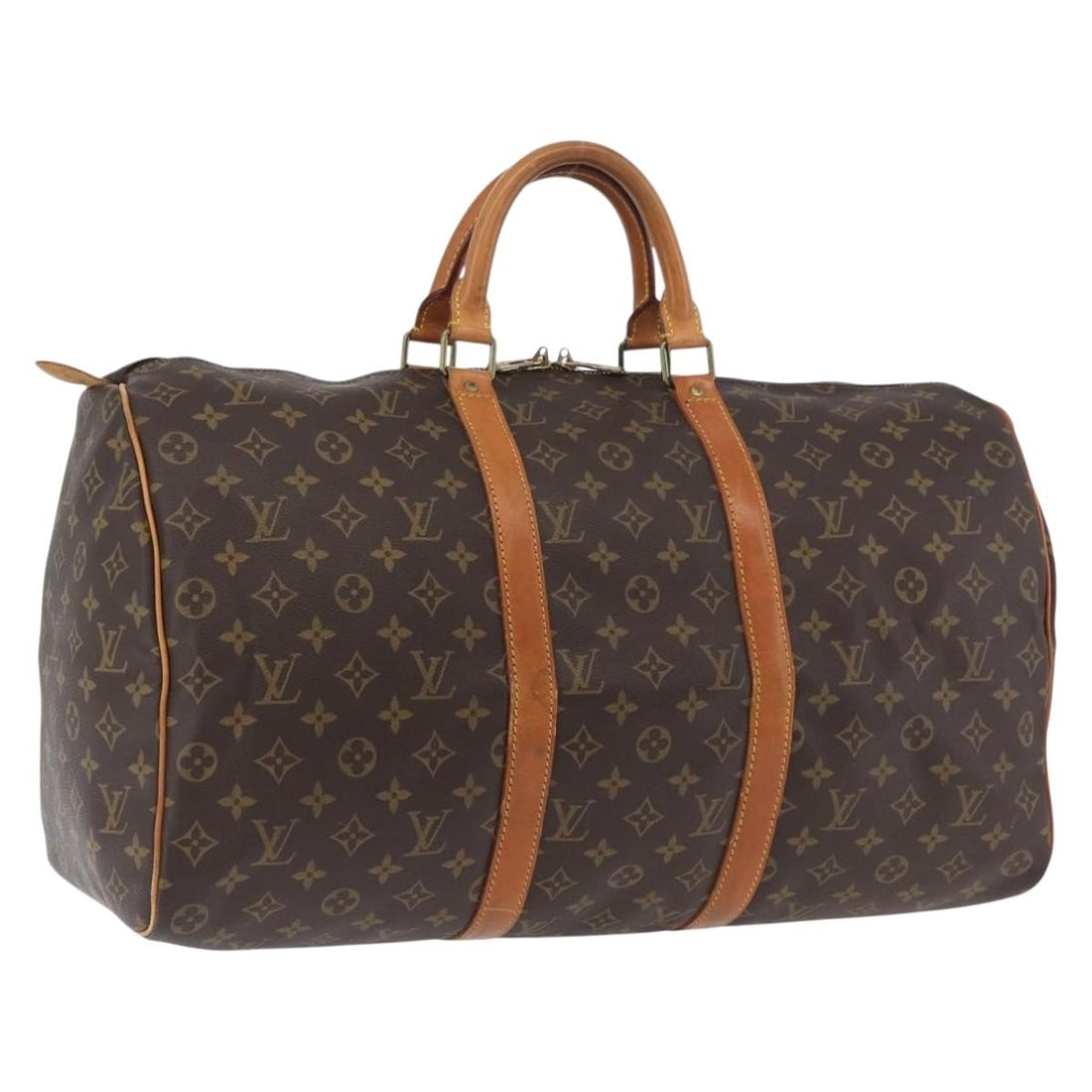 Louis Vuitton M41426 Keepall 50 Monogram Canvas Boston Bag: Louis Vuitton M41426 Keepall 50 Monogram Canvas Boston Bag A Louis Vuitton Keepall 50 Boston Bag in Monogram Canvas, made in France. The bag features the classic Monogram color and is identified by pr