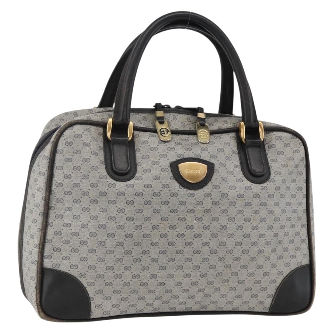 Gucci Micro GG Supreme Navy Gold PVC Handbag 002 39 4330: Gucci Micro GG Supreme Navy Gold PVC Handbag 002 39 4330 This GUCCI Micro GG Supreme handbag features a navy and gold color scheme and is crafted from PVC leather with micro small GG canvas detailing.