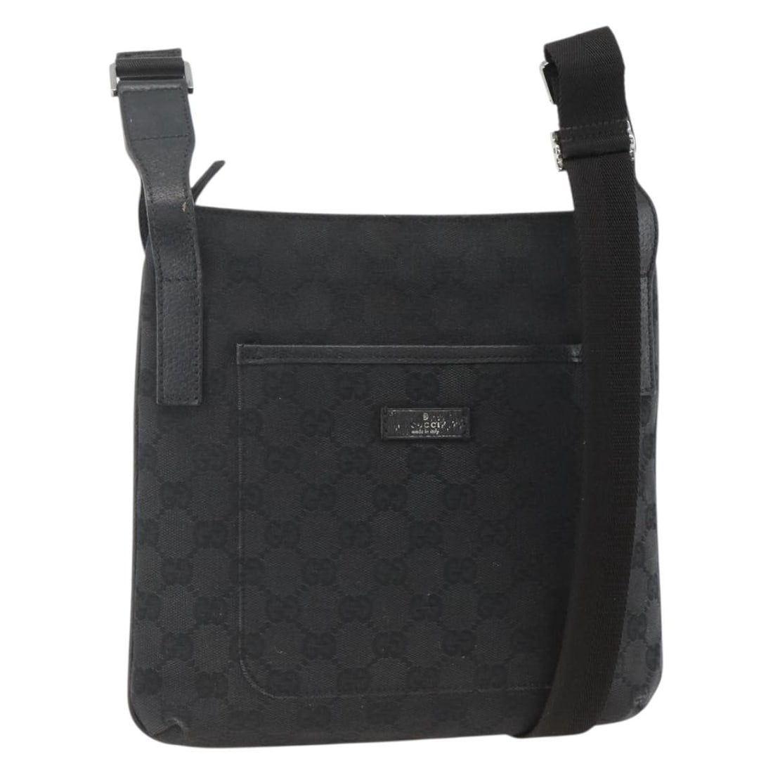 Gucci GG Canvas Black and Silver Women's Shoulder Bag 122793: Gucci GG Canvas Black and Silver Women's Shoulder Bag 122793 This GUCCI GG Canvas shoulder bag features a black and silver color combination and is crafted from signature GG canvas. Designed for women