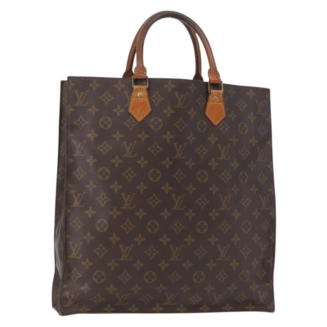 Louis Vuitton M51140 Sac Plat Monogram Canvas Handbag: Louis Vuitton M51140 Sac Plat Monogram Canvas Handbag Louis Vuitton Monogram Sac Plat Hand Bag in Monogram Canvas, made in France. This handbag is identified by product number M51140 and serial number