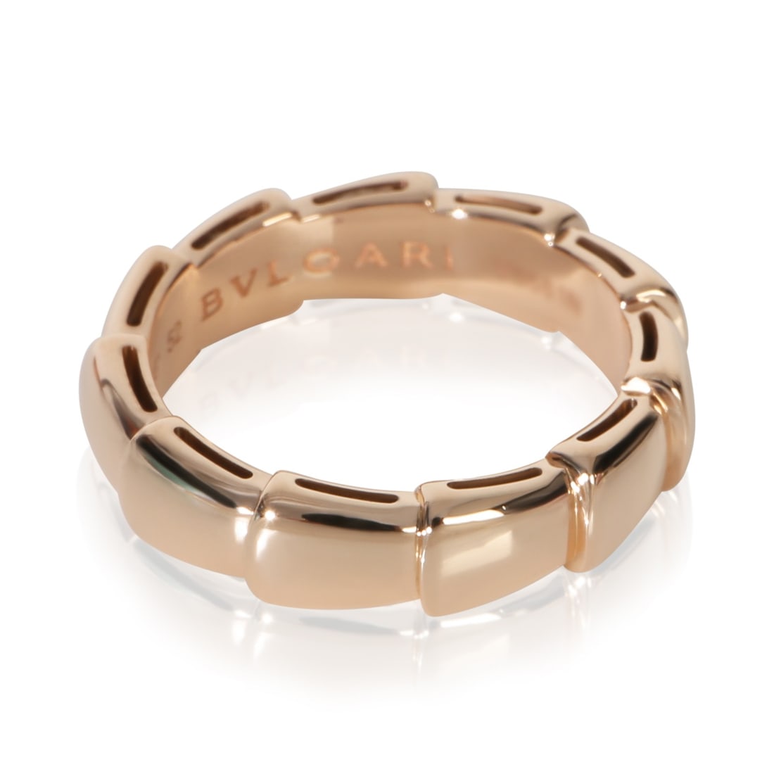 BVLGARI Serpenti Viper 18k Rose Gold Band Ring Size 6.25 Box (1 of 5)