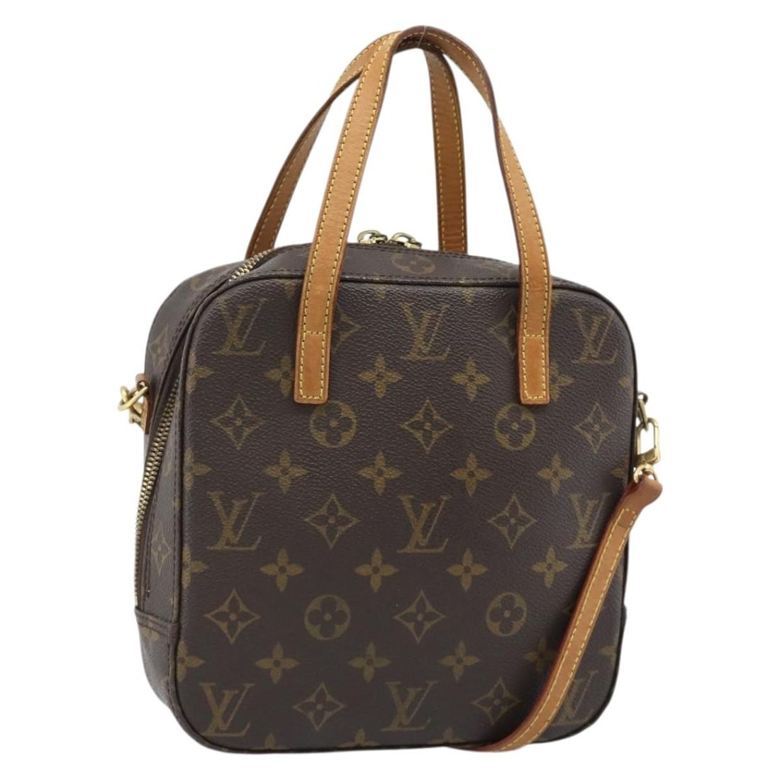Louis Vuitton M47500 Spontini Monogram Canvas Handbag with Strap: Louis Vuitton M47500 Spontini Monogram Canvas Handbag with Strap Louis Vuitton Monogram Spontini handbag in Monogram Canvas, made in France. It comes with a shoulder strap and features product number 