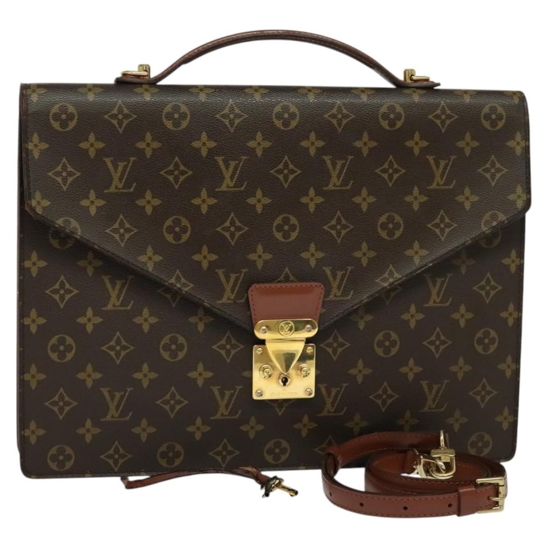 Louis Vuitton Monogram Canvas Porte Documents Bandouliere M53338 Women's Bag: Louis Vuitton Monogram Canvas Porte Documents Bandouliere M53338 Women's Bag This Louis Vuitton Monogram Porte Documents Bandouliere bag features the iconic monogram canvas exterior and is designed as