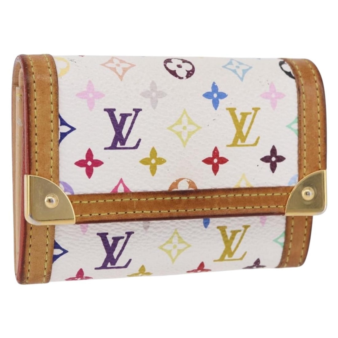 Louis Vuitton M92657 Porte Monnaie Pla White Multicolor Coin Purse: Louis Vuitton M92657 Porte Monnaie Pla White Multicolor Coin Purse Louis Vuitton Porte Monnaie Pla coin purse in white Monogram Multicolor canvas. This women's coin purse includes a dust bag and item 
