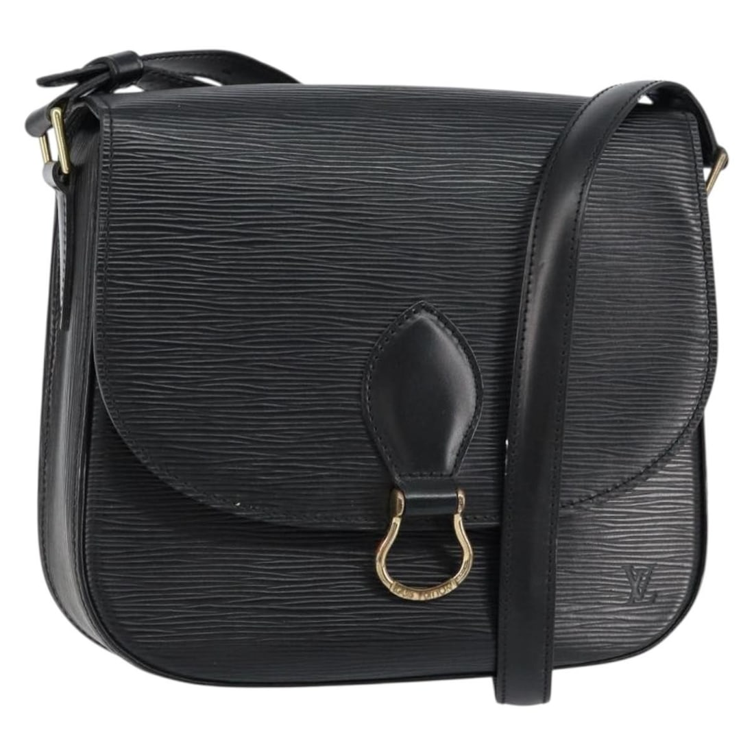 LOUIS VUITTON Epi Saint Cloud GM Black Shoulder Bag M52192 Auth: LOUIS VUITTON Epi Saint Cloud GM Black Shoulder Bag M52192 Auth The LOUIS VUITTON Epi Saint Cloud GM Shoulder Bag is an elegant accessory that showcases the brand's renowned craftsmanship. Made in Fra