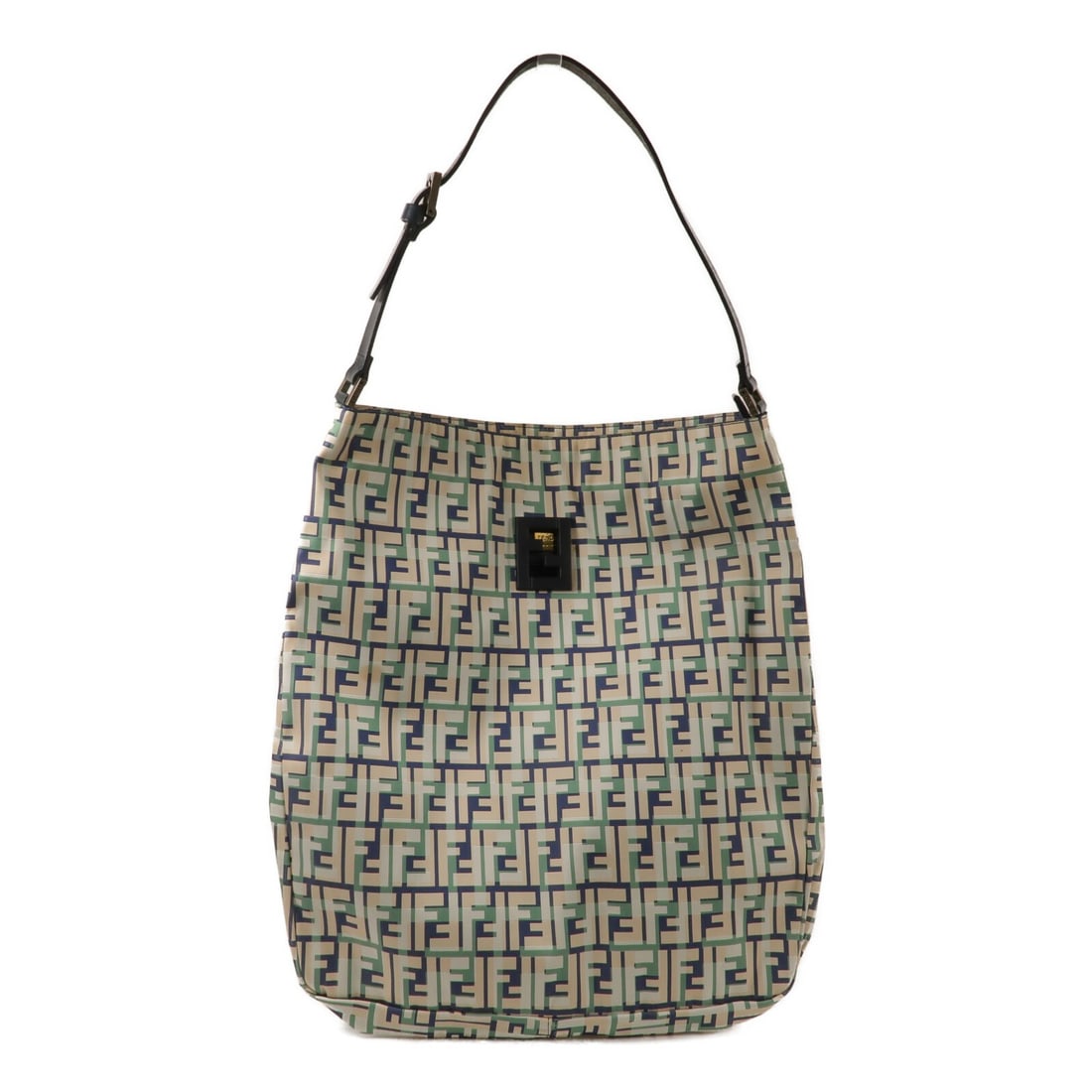 FENDI Canvas Shoulder Tote Green Blue Multicolor Bag: FENDI Canvas Shoulder Tote Green Blue Multicolor Bag Fendi tote bag in canvas with a green, blue, and multicolor finish. It features one inside zip pocket and comes with storage bags. The bag is liste