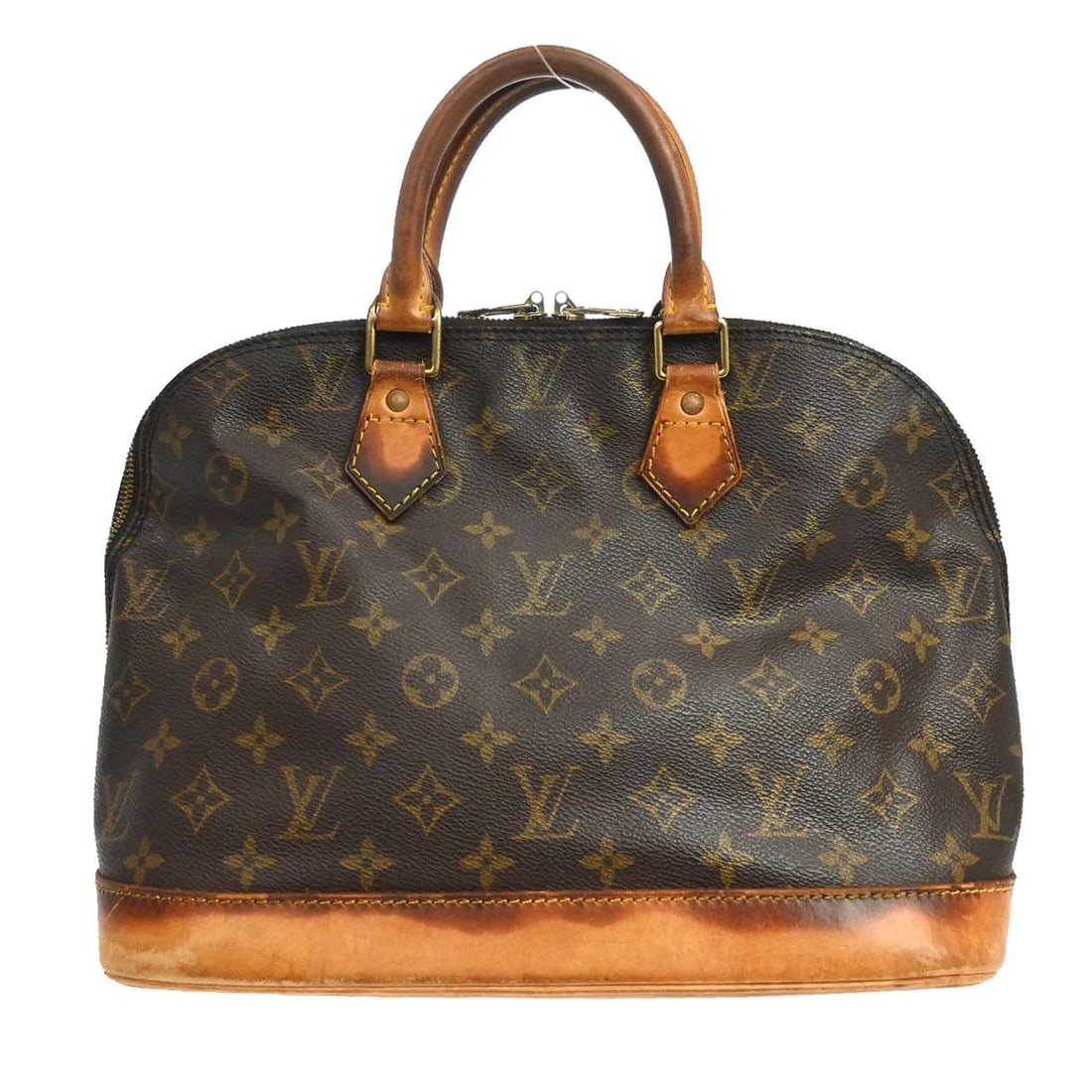Louis Vuitton Alma M51130 Monogram Canvas Handbag: Louis Vuitton Alma M51130 Monogram Canvas Handbag Louis Vuitton Alma handbag in Monogram canvas with a zip closure and double handles. It is a medium-sized women's bag in brown with beige handle/strap