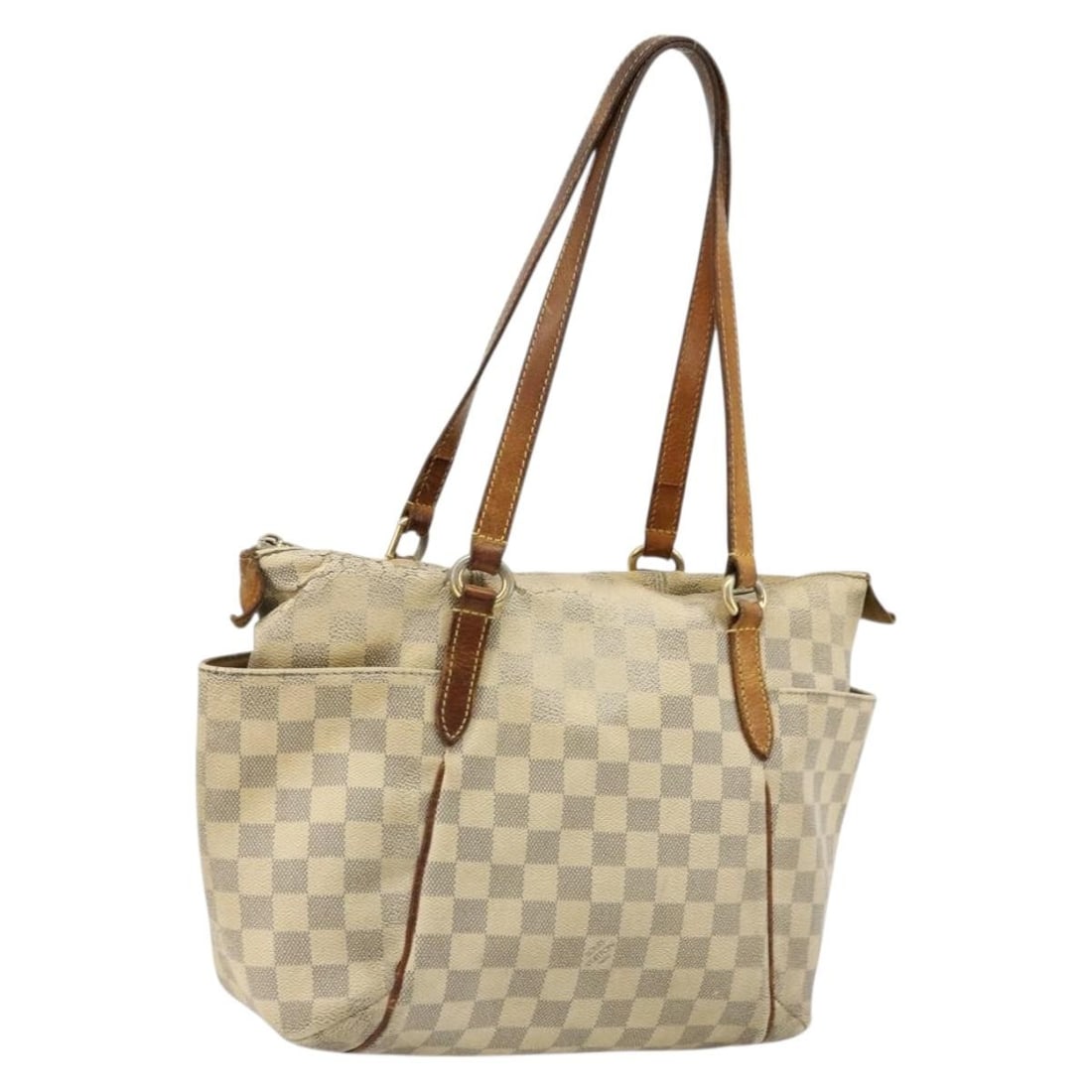 Louis Vuitton Damier Azur PM Tote Bag N41280 France: Louis Vuitton Damier Azur PM Tote Bag N41280 France This Louis Vuitton Damier Azur Totally PM Tote Bag features the iconic Damier Azur canvas and is designed for women. The bag offers ample space with
