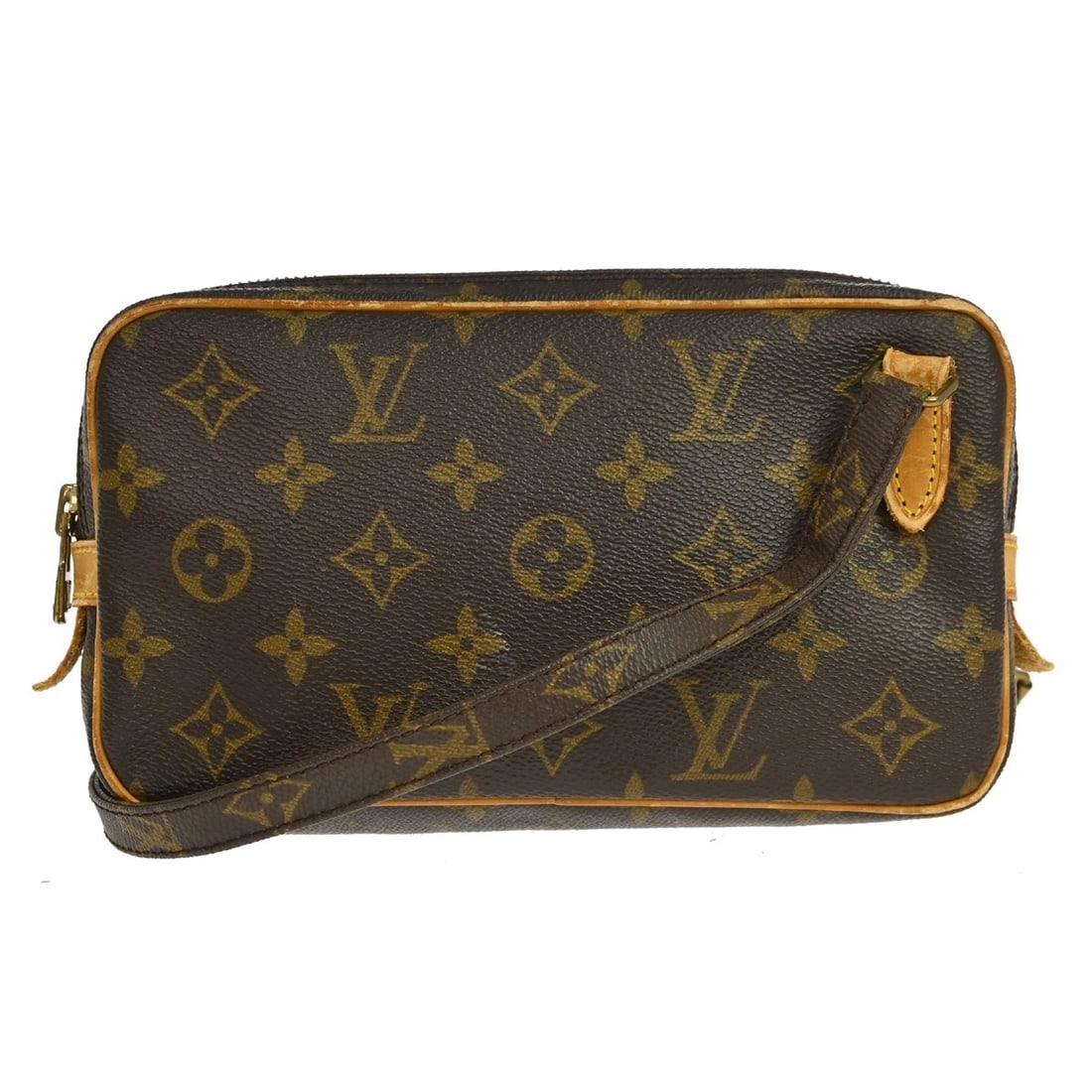 Louis Vuitton Marly Bandouliere Monogram Mini Shoulder Bag M51828: Louis Vuitton Marly Bandouliere Monogram Mini Shoulder Bag M51828 Vintage Louis Vuitton Marly Bandouliere shoulder bag in Monogram canvas with leather trim and a zip closure. This women's mini shoulde
