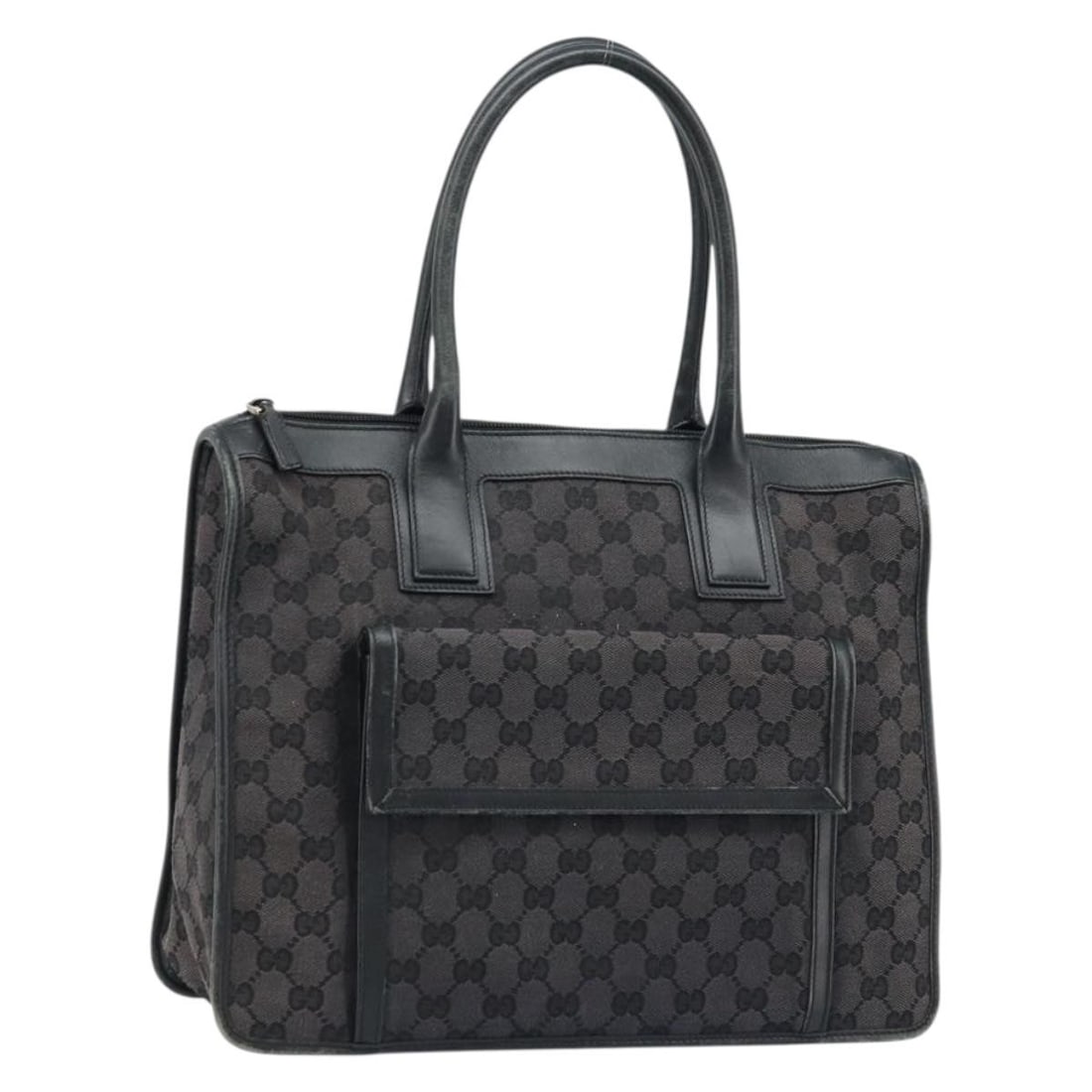 Gucci 000 0854 GG Canvas Womens Handbag Black Gold: Gucci 000 0854 GG Canvas Womens Handbag Black Gold Gucci women's handbag in black and gold GG canvas, made in Italy. This pre-owned bag is sold as photographed and does not include an item box or dust