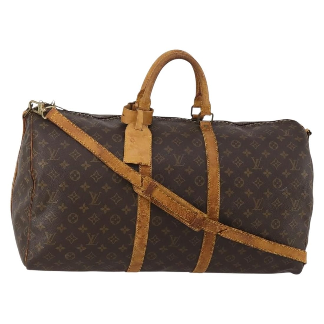 Louis Vuitton M41414 Keepall Bandouliere 55 Monogram Canvas Boston Bag: Louis Vuitton M41414 Keepall Bandouliere 55 Monogram Canvas Boston Bag Louis Vuitton Monogram Keepall Bandouliere 55 Boston Bag in Monogram Canvas, made in France. This women's bag comes with a name t