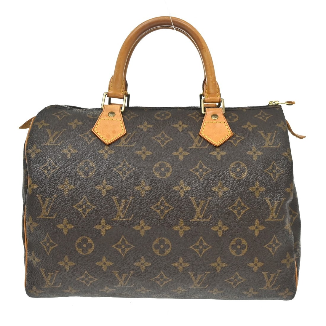 Louis Vuitton Speedy 30 Monogram Canvas Satchel M41526: Louis Vuitton Speedy 30 Monogram Canvas Satchel M41526 Vintage Louis Vuitton Speedy 30 handbag in Monogram canvas with leather double handles and a zip closure. This satchel/top handle bag features a 