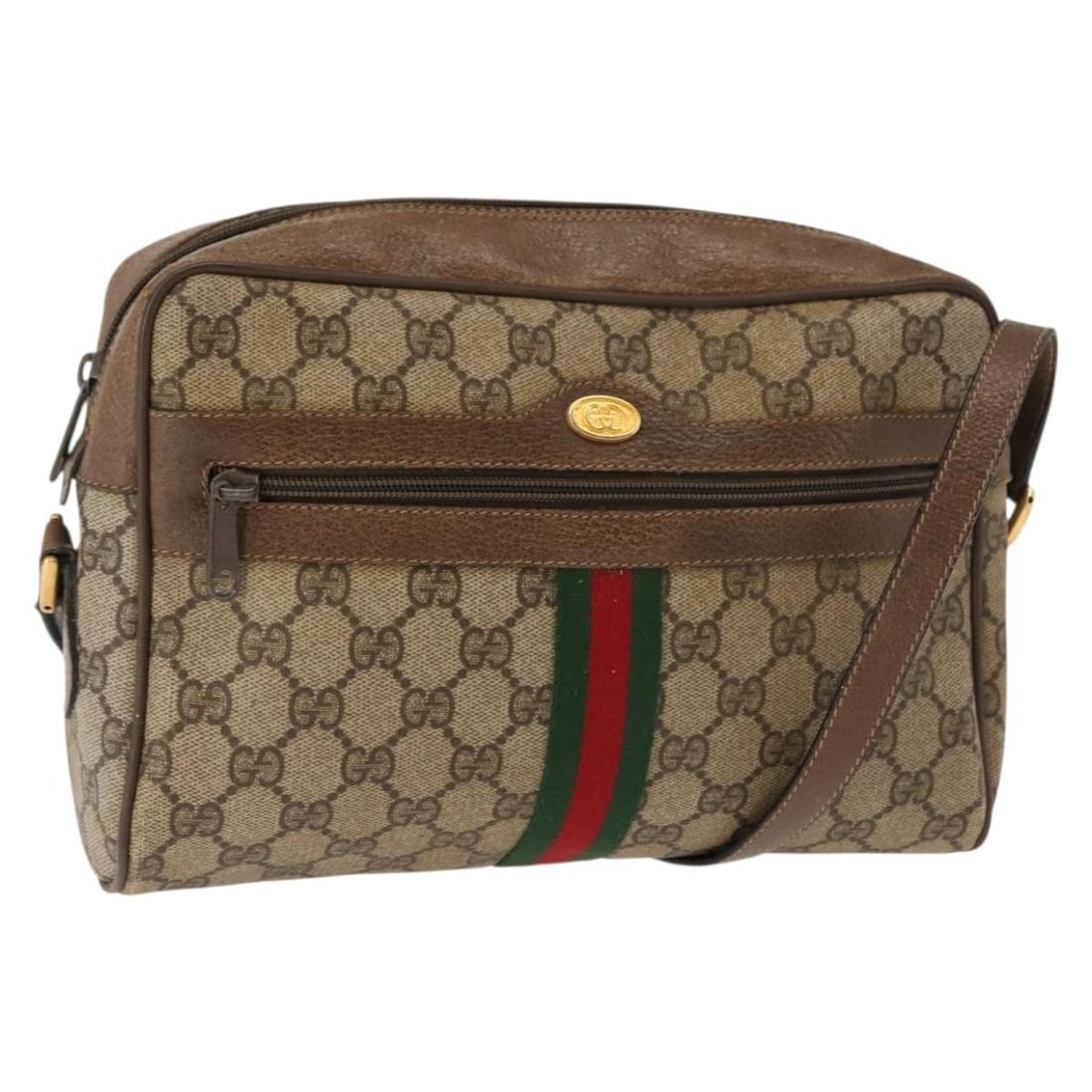 Gucci 56 02 005 GG Supreme Sherry Web PVC shoulder bag beige: Gucci 56 02 005 GG Supreme Sherry Web PVC shoulder bag beige Gucci GG Supreme Web Sherry Line shoulder bag in beige PVC leather and GG canvas. Made in Italy, this women's shoulder bag features a beige