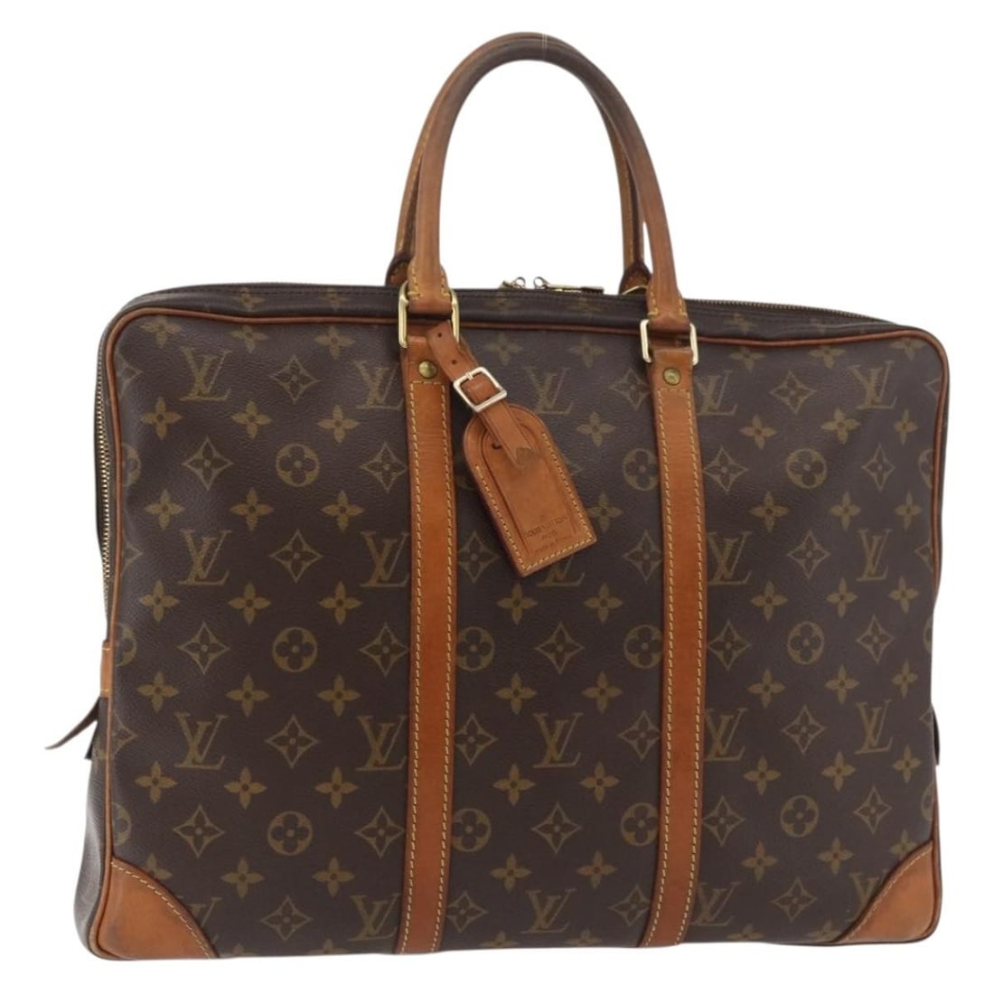 Louis Vuitton M53361 Porte Documents Voyage Monogram Canvas Briefcase: Louis Vuitton M53361 Porte Documents Voyage Monogram Canvas Briefcase Louis Vuitton Monogram Porte Documents Voyage business bag in Monogram Canvas, made in France. It comes with a name tag and is ide
