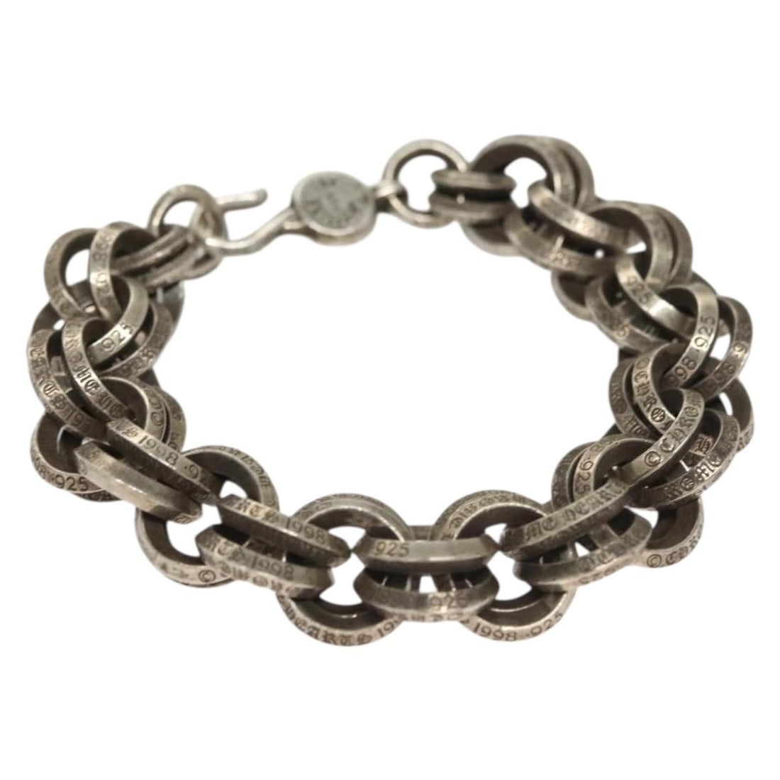 Chrome Hearts Double B Ag925 silver bracelet 18.5cm (1 of 13)