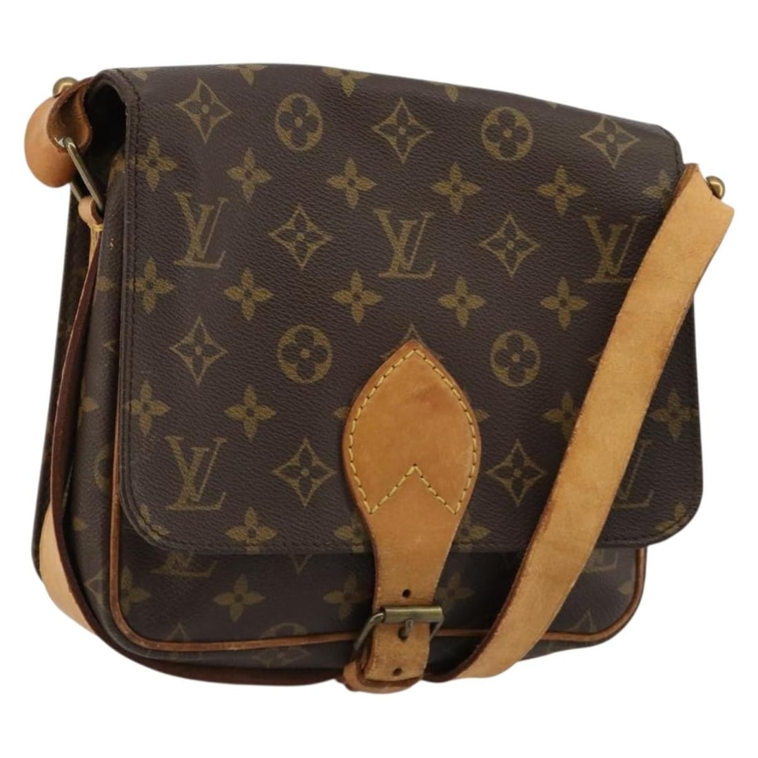 Louis Vuitton M51253 Cartouchiere MM Monogram Canvas Shoulder Bag: Louis Vuitton M51253 Cartouchiere MM Monogram Canvas Shoulder Bag A Louis Vuitton Monogram Cartouchiere MM shoulder bag in Monogram Canvas, made in France. This women's bag measures approximately 21 c