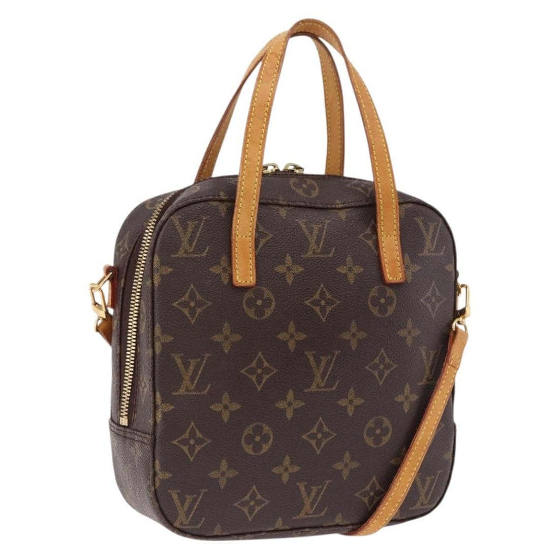 Louis Vuitton M47500 Spontini Monogram Canvas Handbag with Shoulder Strap: Louis Vuitton M47500 Spontini Monogram Canvas Handbag with Shoulder Strap Louis Vuitton Spontini hand bag in Monogram canvas, made in France. It comes with a shoulder strap and is identified by produc
