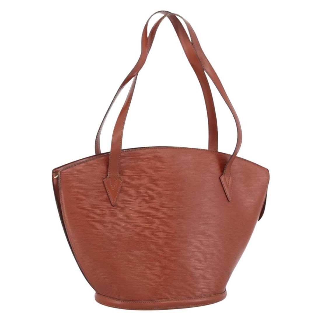 Louis Vuitton Saint Jacques Epi Leather Brown Shoulder Bag M52263: Louis Vuitton Saint Jacques Epi Leather Brown Shoulder Bag M52263 This Louis Vuitton Epi Saint Jacques Shopping Bag is crafted from brown Epi leather and features a structured silhouette. Designed as 